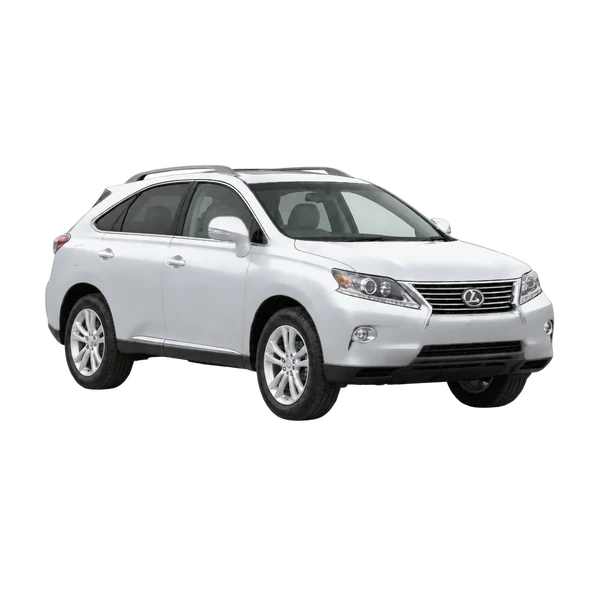 silver 2012 Lexus RX350 front three-quarter (facing right) view