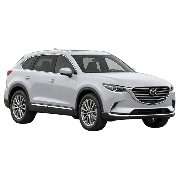 silver 2016 Mazda CX-9 front three-quarter (facing right) view