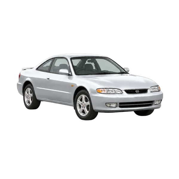 silver 1995 Mazda MX-6 front three-quarter (facing right) view
