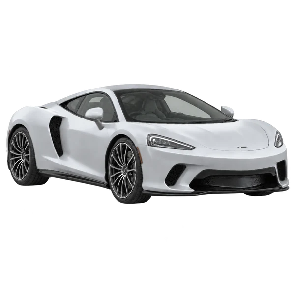silver 2022 McLaren GT front three-quarter (facing right) view