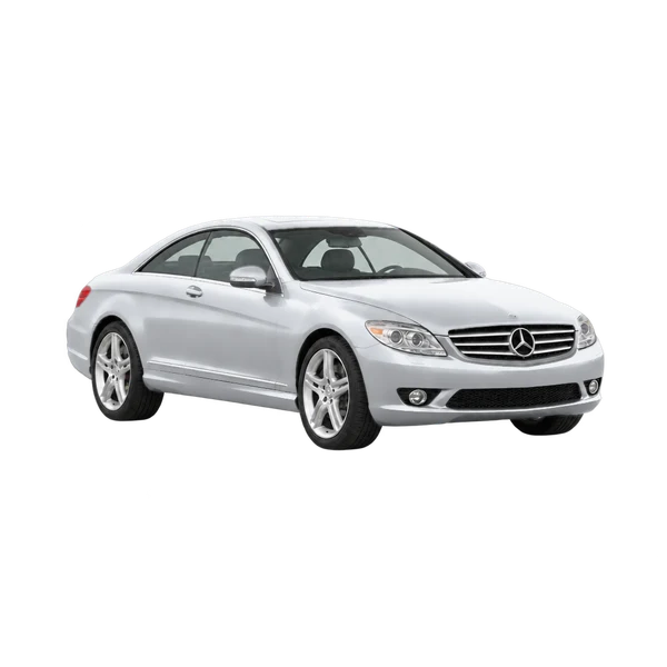 silver 2008 Mercedes-Benz CL-Class front three-quarter (facing right) view