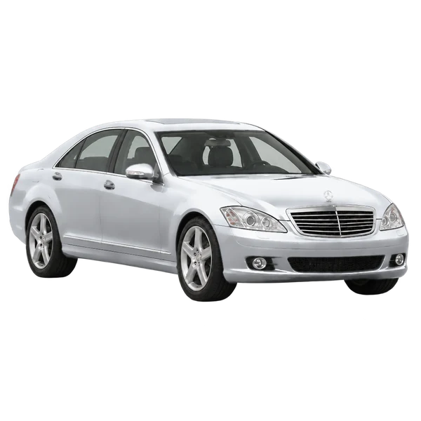 silver 2012 Mercedes-Benz S front three-quarter (facing right) view