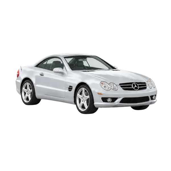 silver 2007 Mercedes-Benz SL-Class front three-quarter (facing right) view