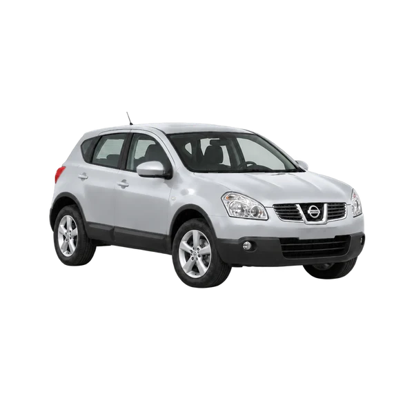 silver 2008 Nissan Qashqai front three-quarter (facing right) view