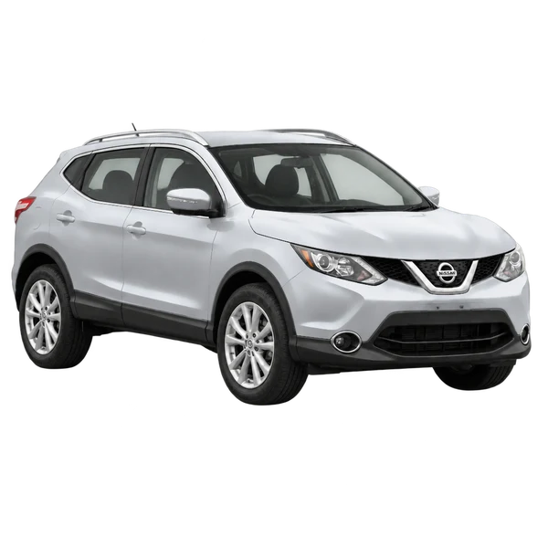 silver 2019 Nissan Qashqai front three-quarter (facing right) view