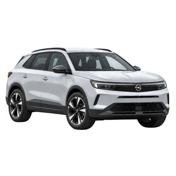 silver 2026 Opel Grandland front three-quarter (facing right) view