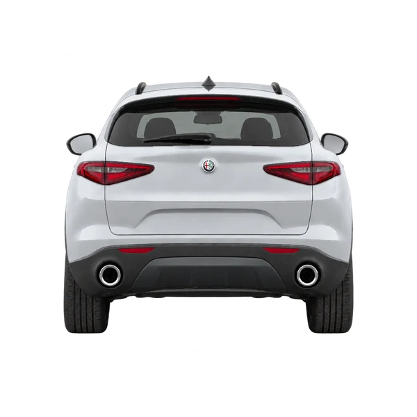 silver 2025 Alfa Romeo Stelvio rear view