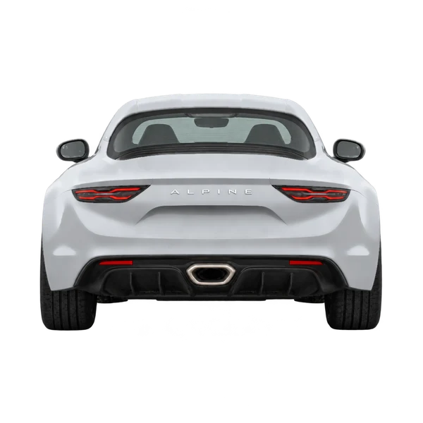 silver 2023 Alpine A110 rear view