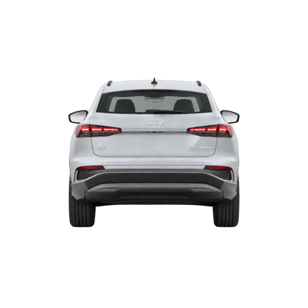 silver 2023 Audi Q4 Sportback 35 E-Tron rear view