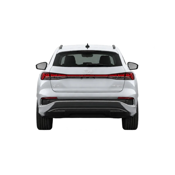 silver 2025 Audi Q4 Sportback E-Tron rear view
