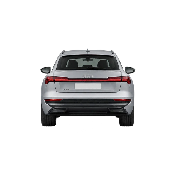 silver 2023 Audi Q8 E-Tron Sportback rear view