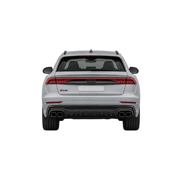 silver 2026 Audi SQ8 rear view