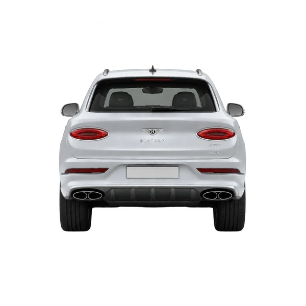 silver 2026 Bentley Bentayga Hybrid rear view