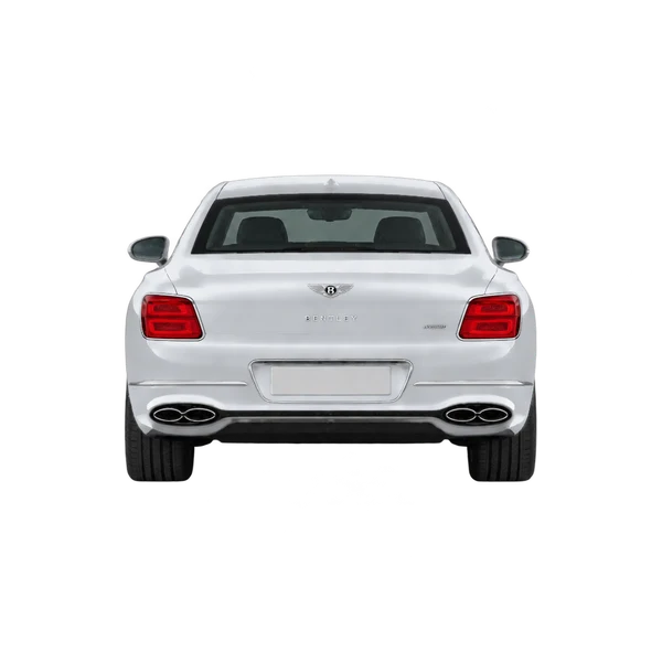 silver 2023 Bentley Flying Spur Hybrid rear view