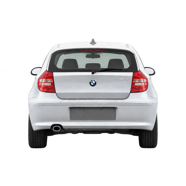 silver 2010 BMW 120I rear view