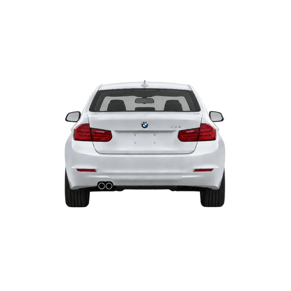 silver 2015 BMW 328i rear view