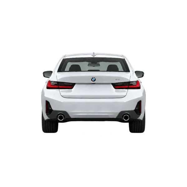 silver 2025 BMW 330i rear view