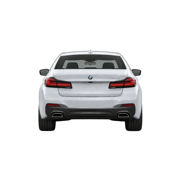 silver 2022 BMW 540i rear view