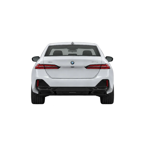 silver 2026 BMW 550E Xdrive rear view