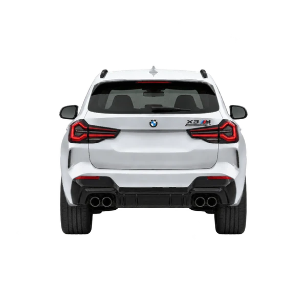 silver 2024 BMW X3 M Competition rear view
