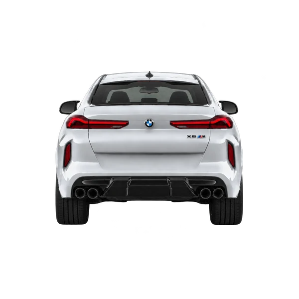 silver 2023 BMW X6 M rear view