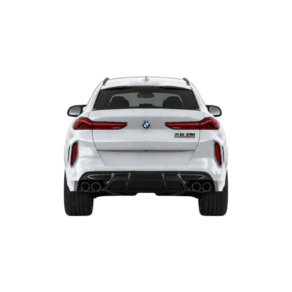 silver 2024 BMW X6 M Competition rear view