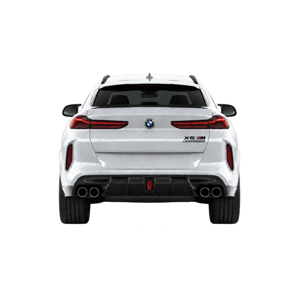 silver 2027 BMW X6 M Competition rear view