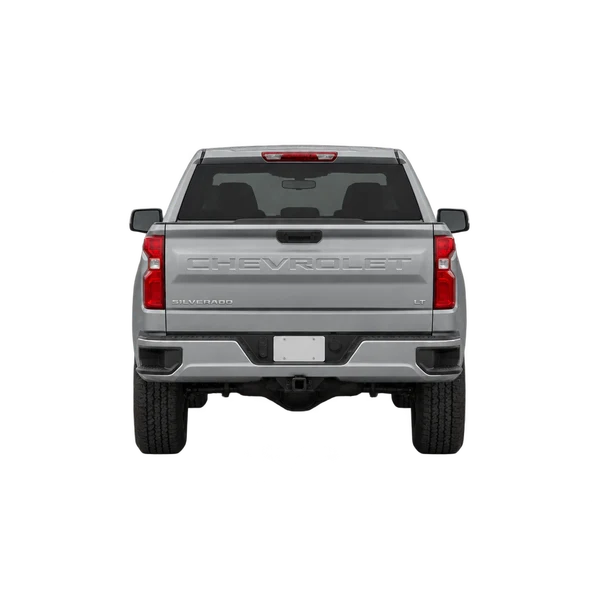 silver 2024 Chevrolet Silverado 1500 rear view