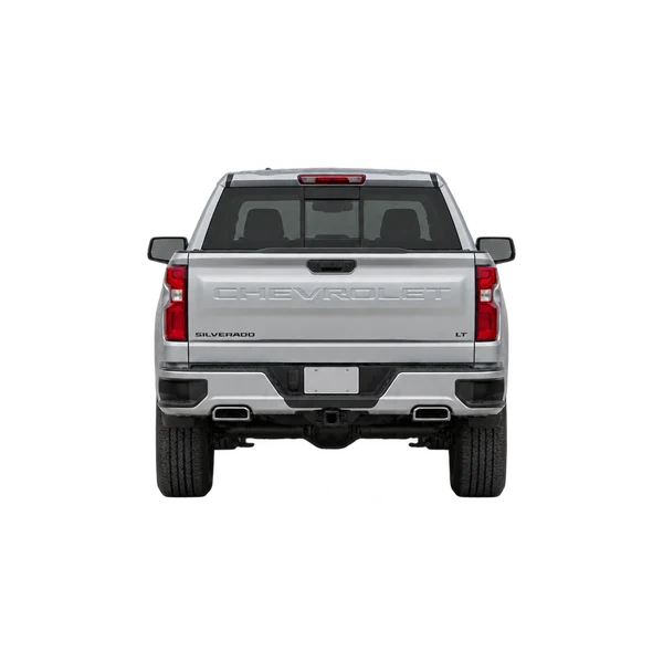 silver 2025 Chevrolet Silverado 1500 rear view