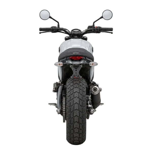 silver 2025 Ducati Scrambler Full Throttle rear view