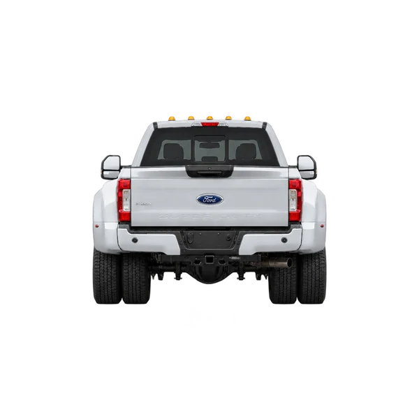 silver 2019 Ford F-450 rear view