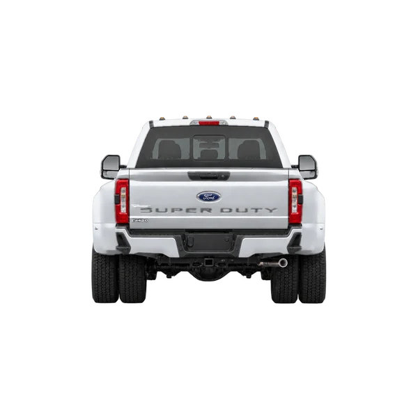 silver 2023 Ford F-450 rear view