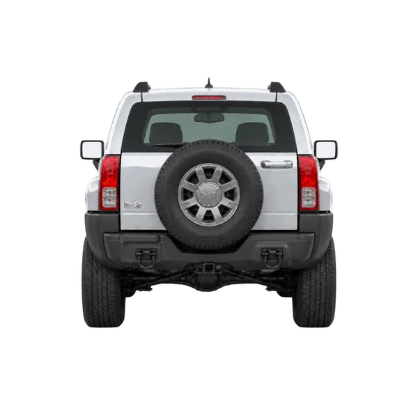 silver 2017 Hummer H3 rear view