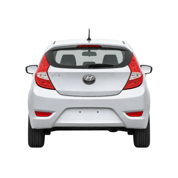 silver 2014 Hyundai Accent rear view