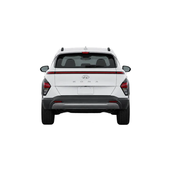 white 2027 Hyundai Kona rear view