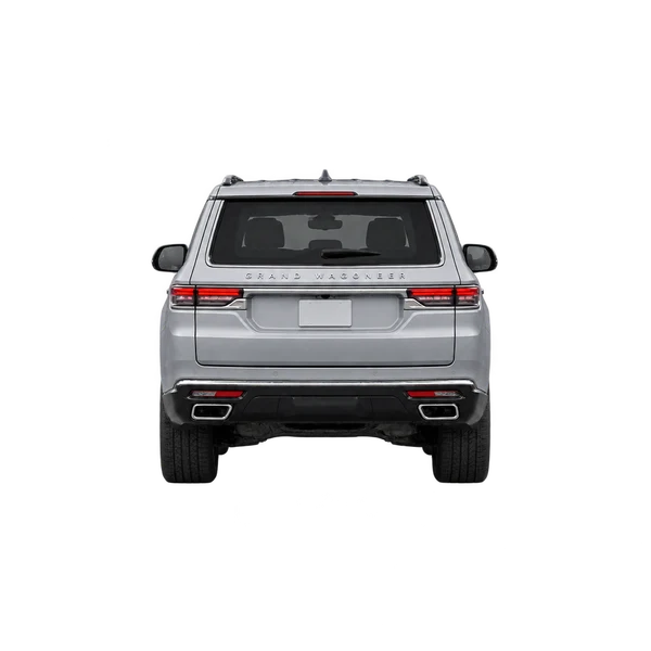silver 2026 Jeep Grand Wagoneer L rear view