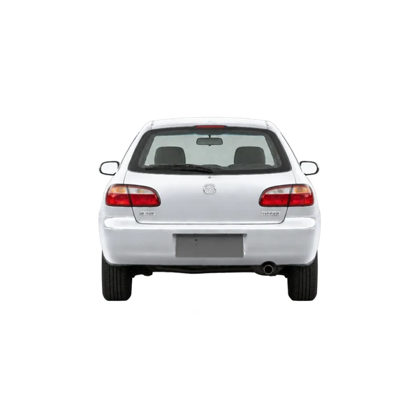 silver 1997 Mazda 626 Hatchback 1.8I GLX rear view