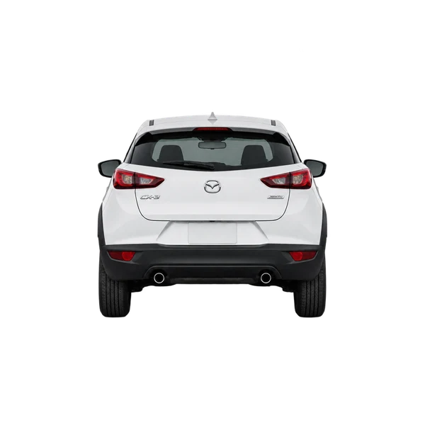 white 2019 Mazda CX-3 rear view