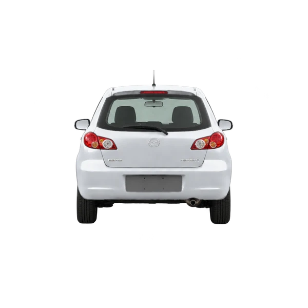 silver 2004 Mazda Mazda2 rear view