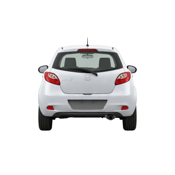 silver 2010 Mazda Mazda2 rear view
