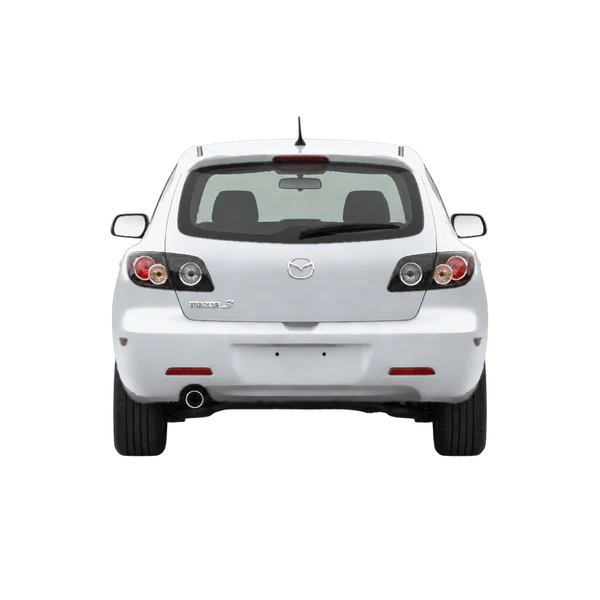 silver 2009 Mazda Mazda3 rear view