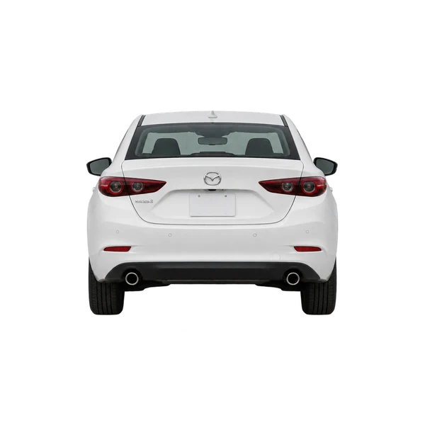white 2022 Mazda Mazda3 rear view