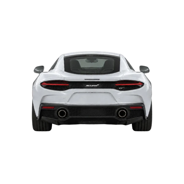 silver 2026 McLaren GT rear view