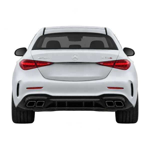 silver 2025 Mercedes-Benz AMG C 63 S E Performance rear view