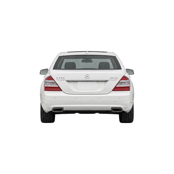 white 2012 Mercedes-Benz S rear view