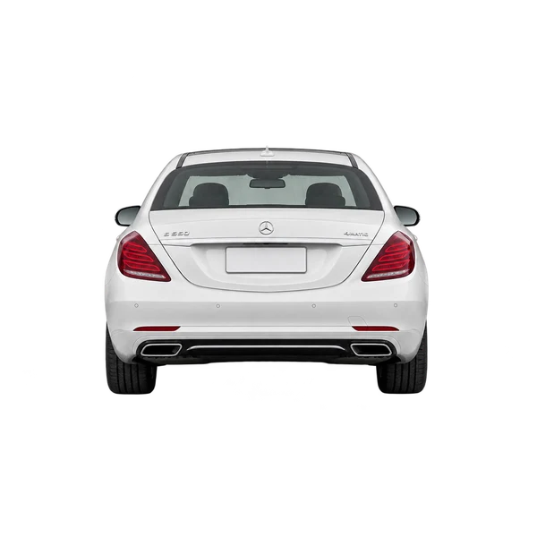 white 2014 Mercedes-Benz S-Class rear view