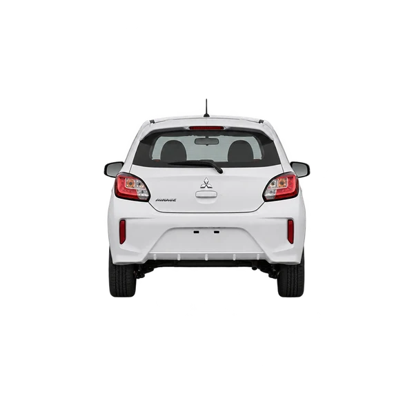 white 2021 Mitsubishi Mirage rear view