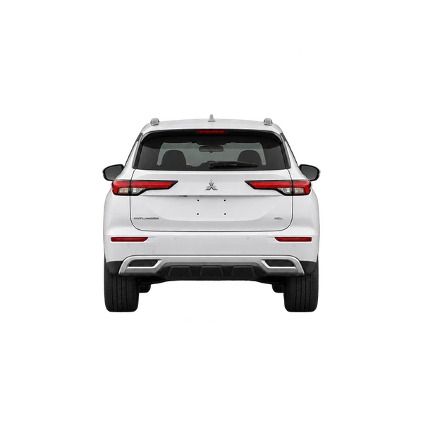 white 2026 Mitsubishi Outlander rear view