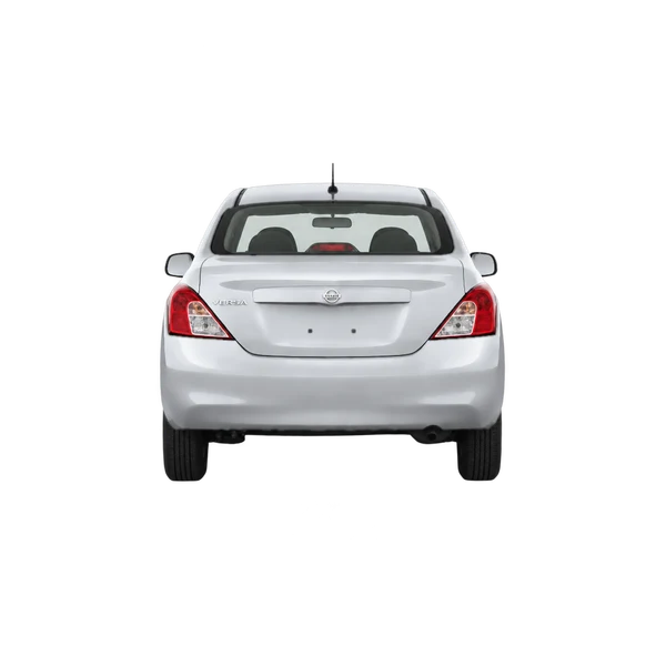 silver 2012 Nissan Versa rear view