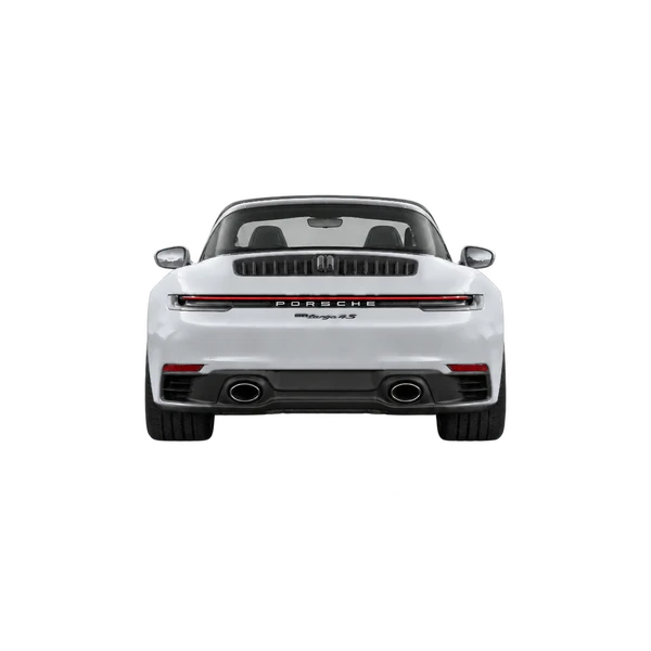 silver 2026 Porsche 911 Targa 4S rear view